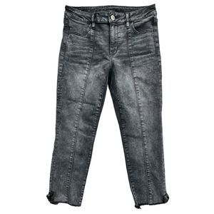 American Eagle Next Level Stretch Crop Distressed Size 8